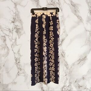 ESCADA silk high waist wide leg flower print pant